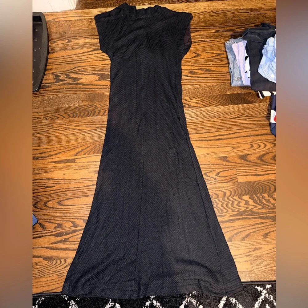 Hengst Chic Black Maxi Dress small - Picture 4 of 4
